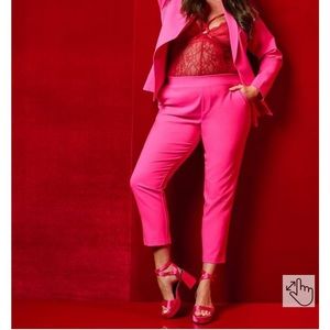 *Plus Size* HOT Pink Tapered Trouser
